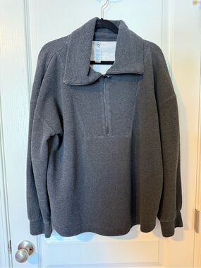 Lou & Grey Charcoal Half-Zip Pullover